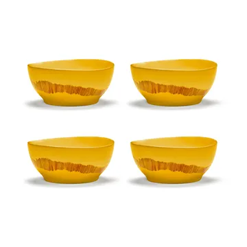 Ottolenghi Feast bowl S Ø15 cm 4-pack - Yellow stripes red - Serax