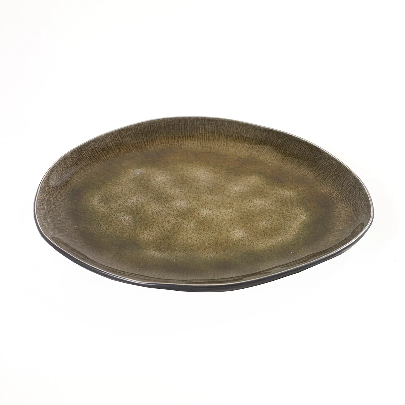 Pure oval plate medium, green Serax