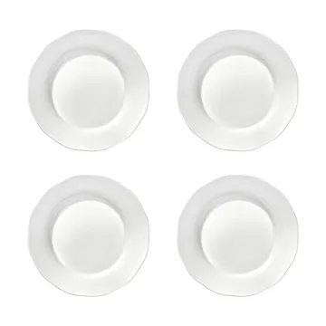 Silhouette deep side plate L Ø18.5 cm 4-pack - White - Serax