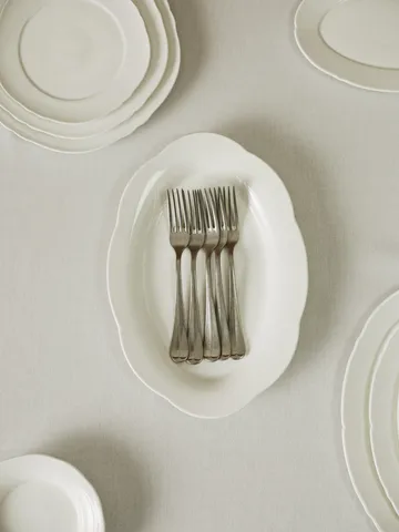 Silhouette oval deep plate M 15x24.5 cm 2-pack - White - Serax