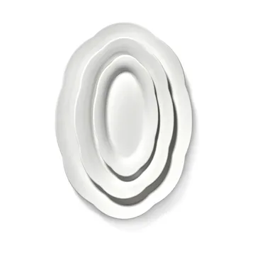 Silhouette oval deep plate M 15x24.5 cm 2-pack - White - Serax
