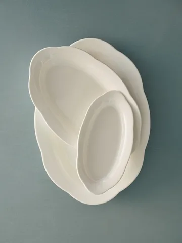 Silhouette oval deep plate S 10x18.5 cm 2-pack - White - Serax