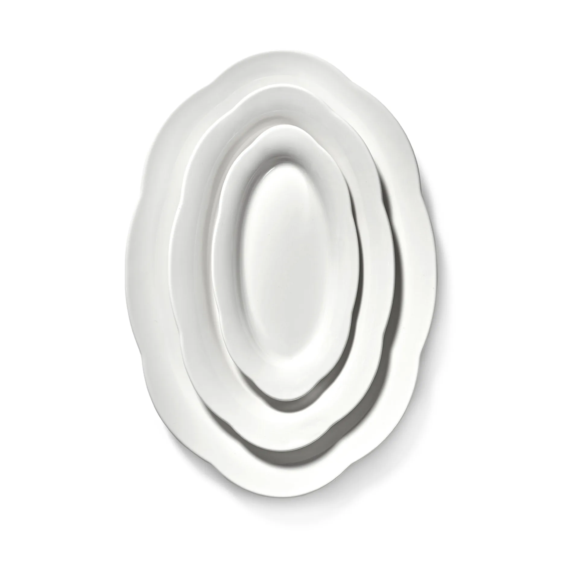 Silhouette oval deep plate S 10x18.5 cm 2-pack, White Serax