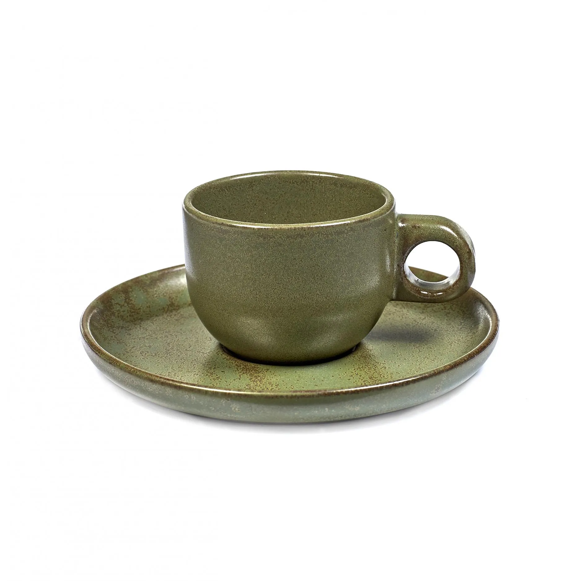 Surface espresso cup with saucer 10 cl, camogreen Serax