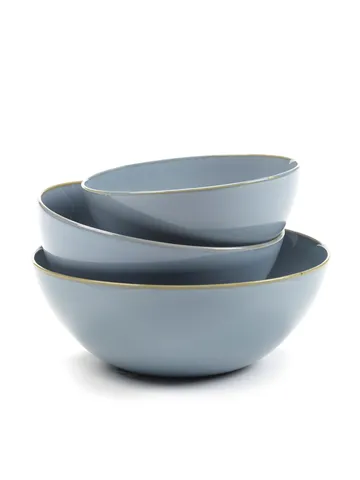 Terres de Rêves apero bowl 3 pieces - Smokey blue - Serax
