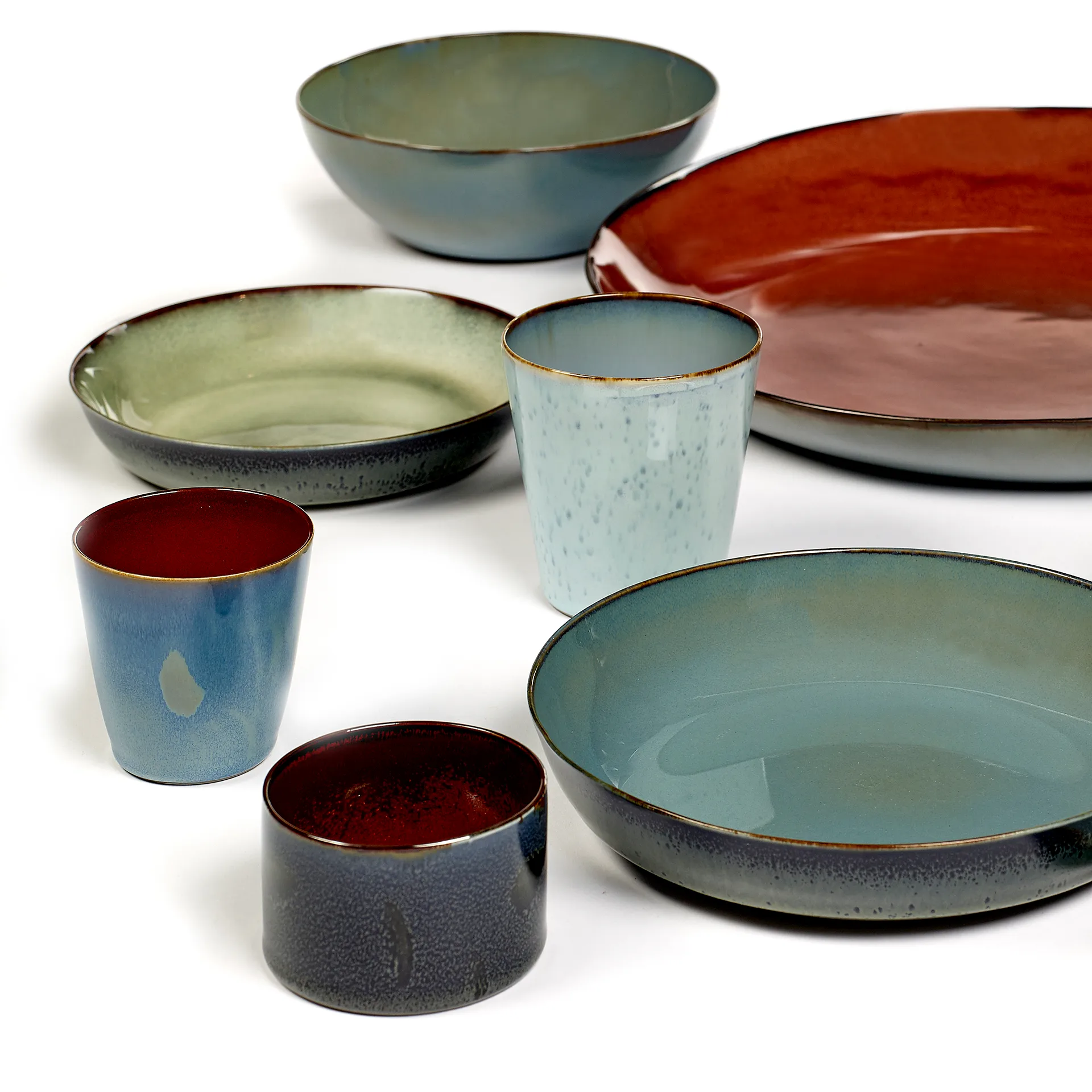 Terres de Rêves cup M, light blue-smokey blue Serax