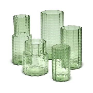 Waves 05 vase Ø16x35 cm - Green-clear - Serax