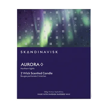 Aurora scented candle - 350 g, 2 wicks - Skandinavisk