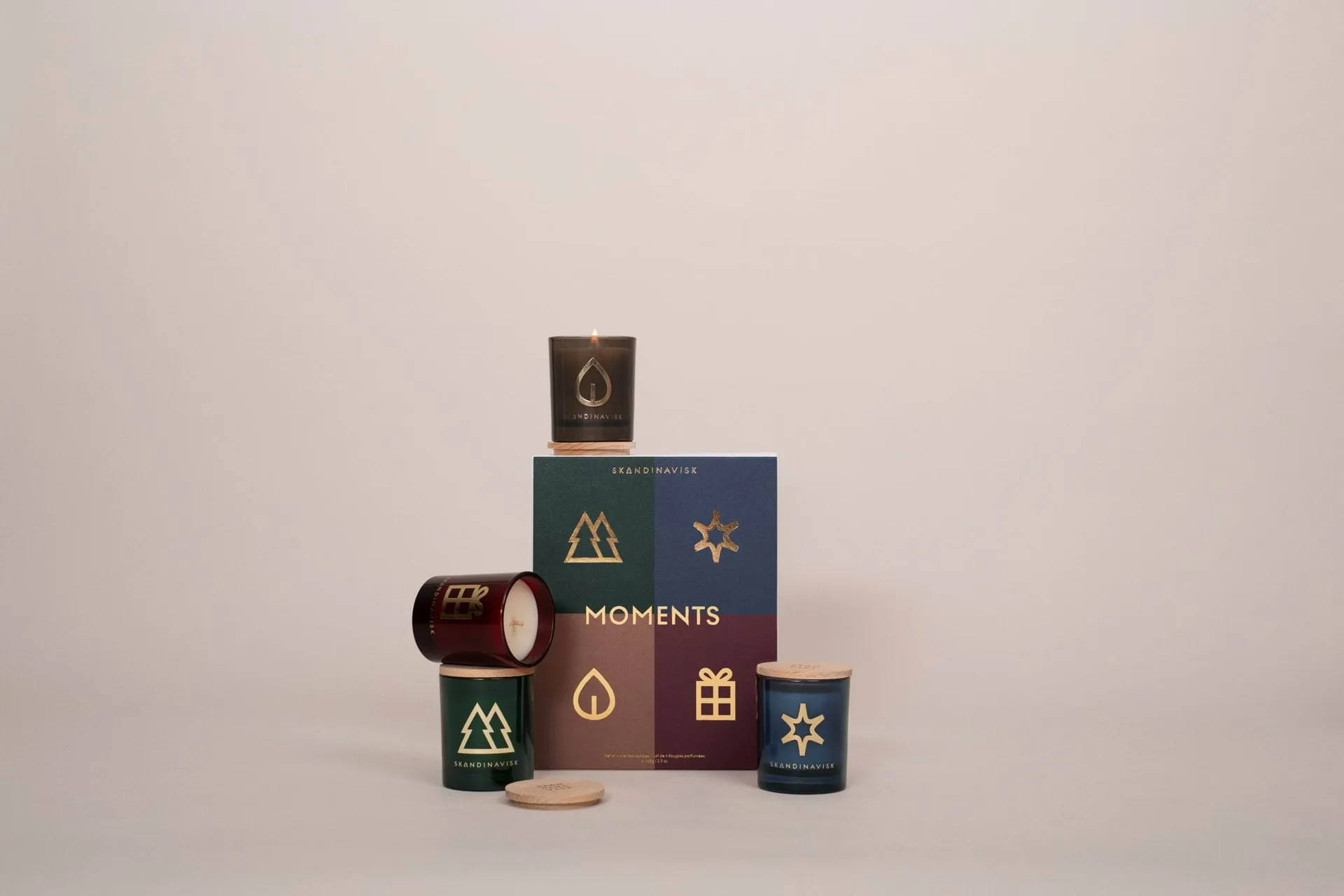 Moments scented candle gift set 4 pieces, 65 g Skandinavisk