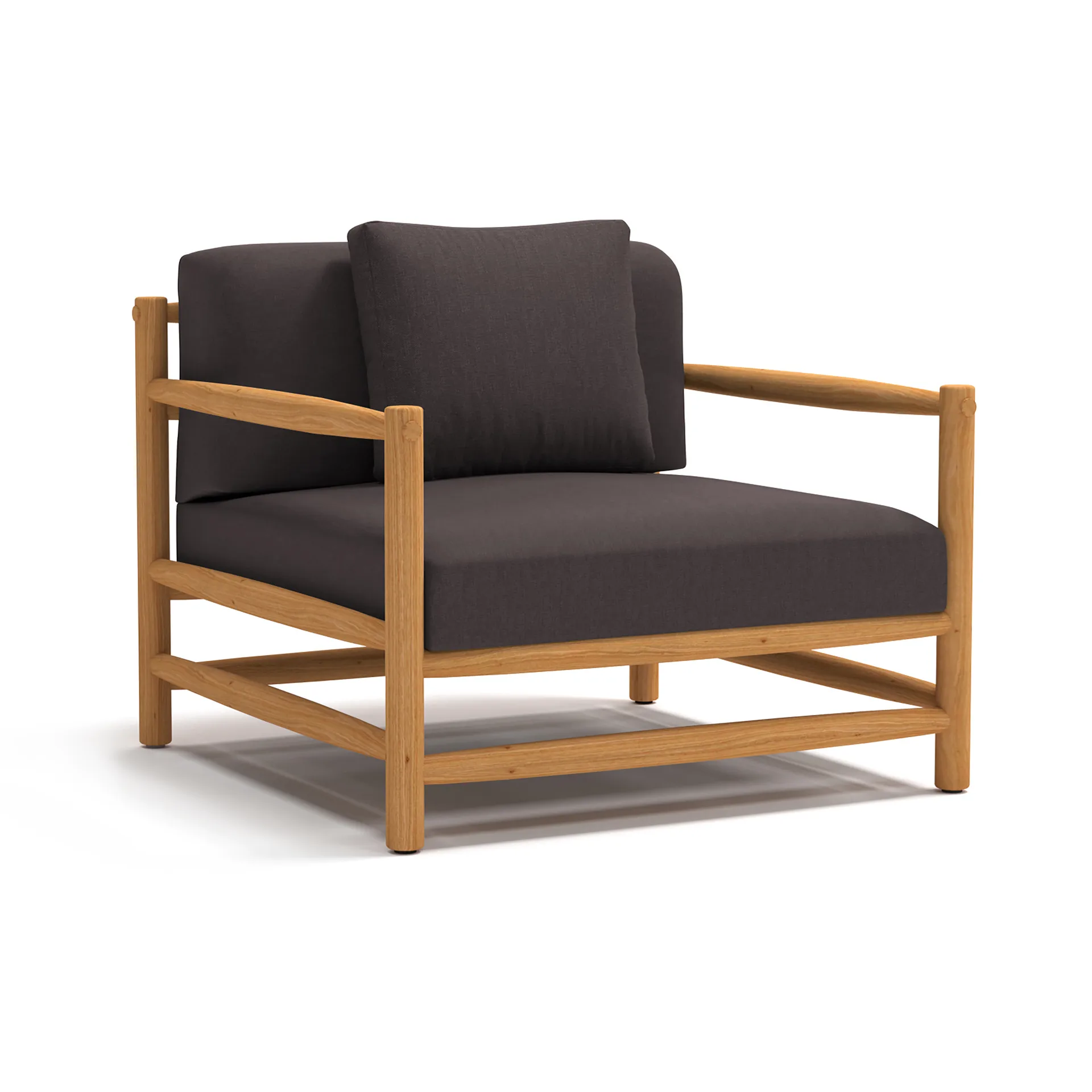 Saltholm lounge armchair teak-grey brown cushion,  Skargaarden