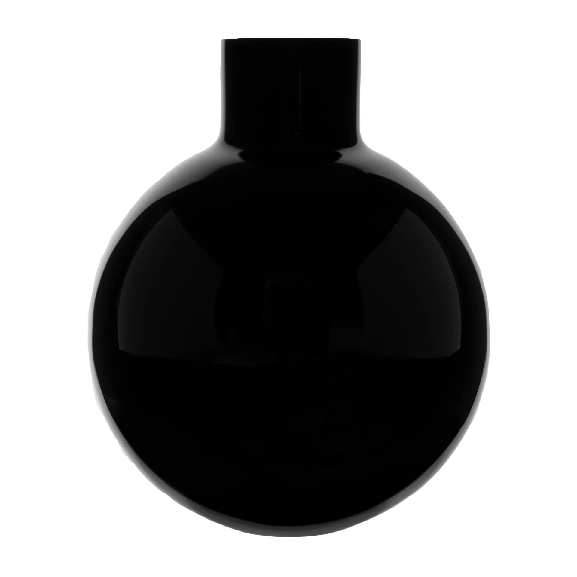 Pallo vase, Black 31 cm Skrufs Glasbruk