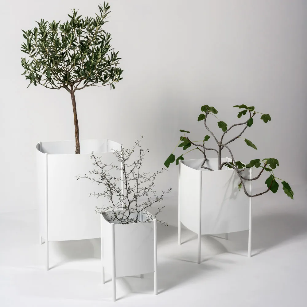 Convex Pot pot, White, large Ø47 cm SMD Design
