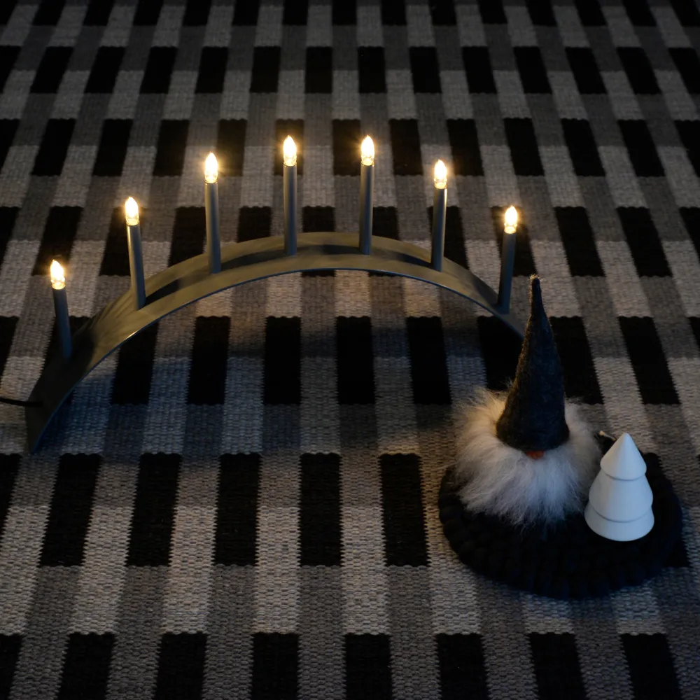 Spica Bow 7 Advent candle holder, Grey SMD Design
