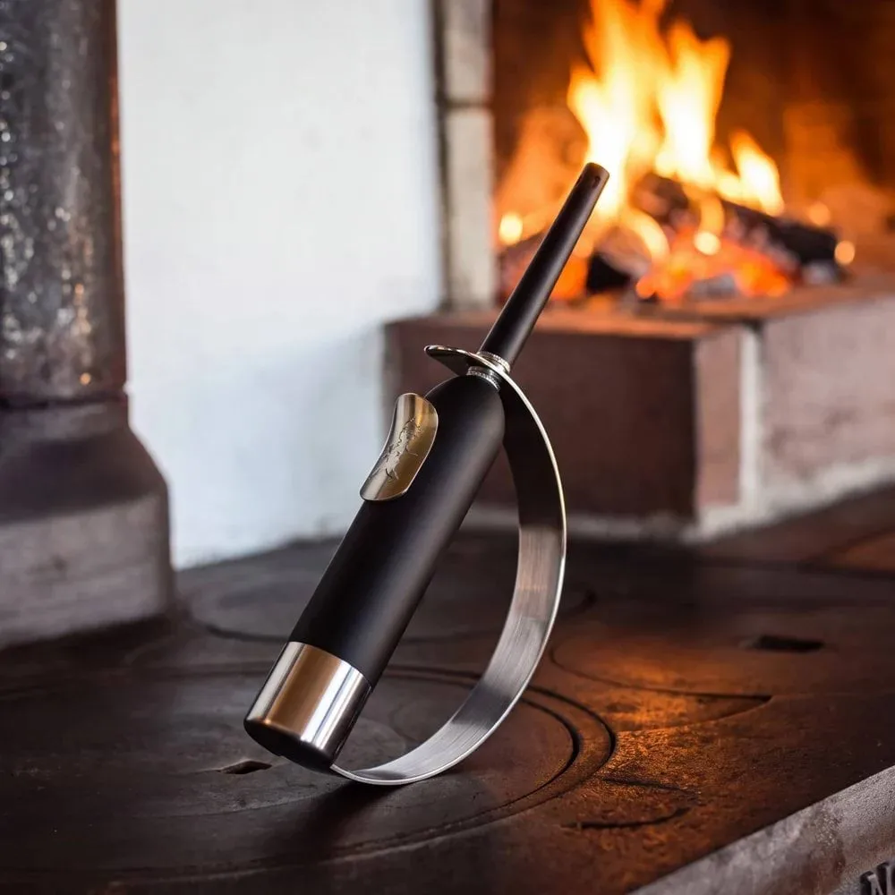 Solstickan Eldklinga lighter, Black-silver Solstickan Design
