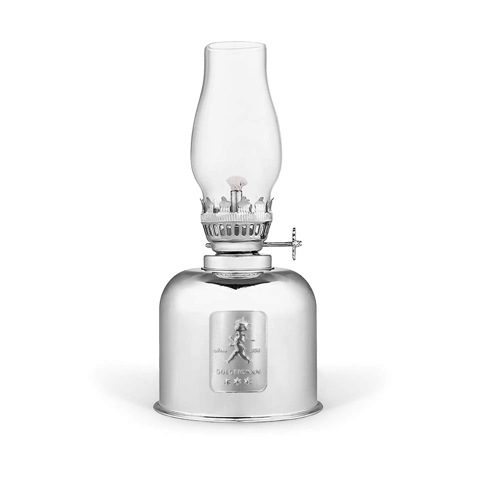 Solstickan paraffin lamp, Silver, Ø8,5x20 cm Solstickan Design