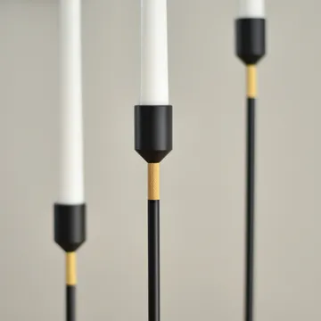 Three Stars candlestick M 27 cm - Black - Solstickan Design