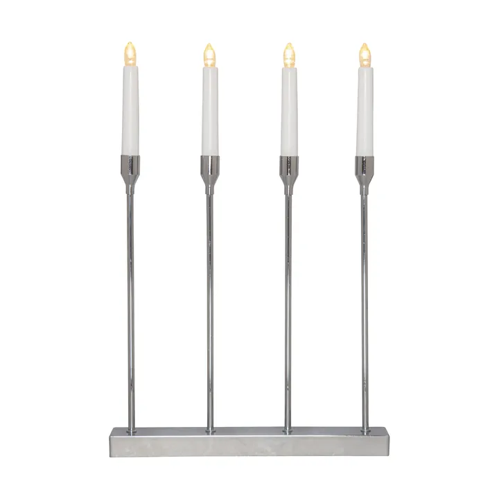Lottie Advent candle holder - Chrome - Star Trading