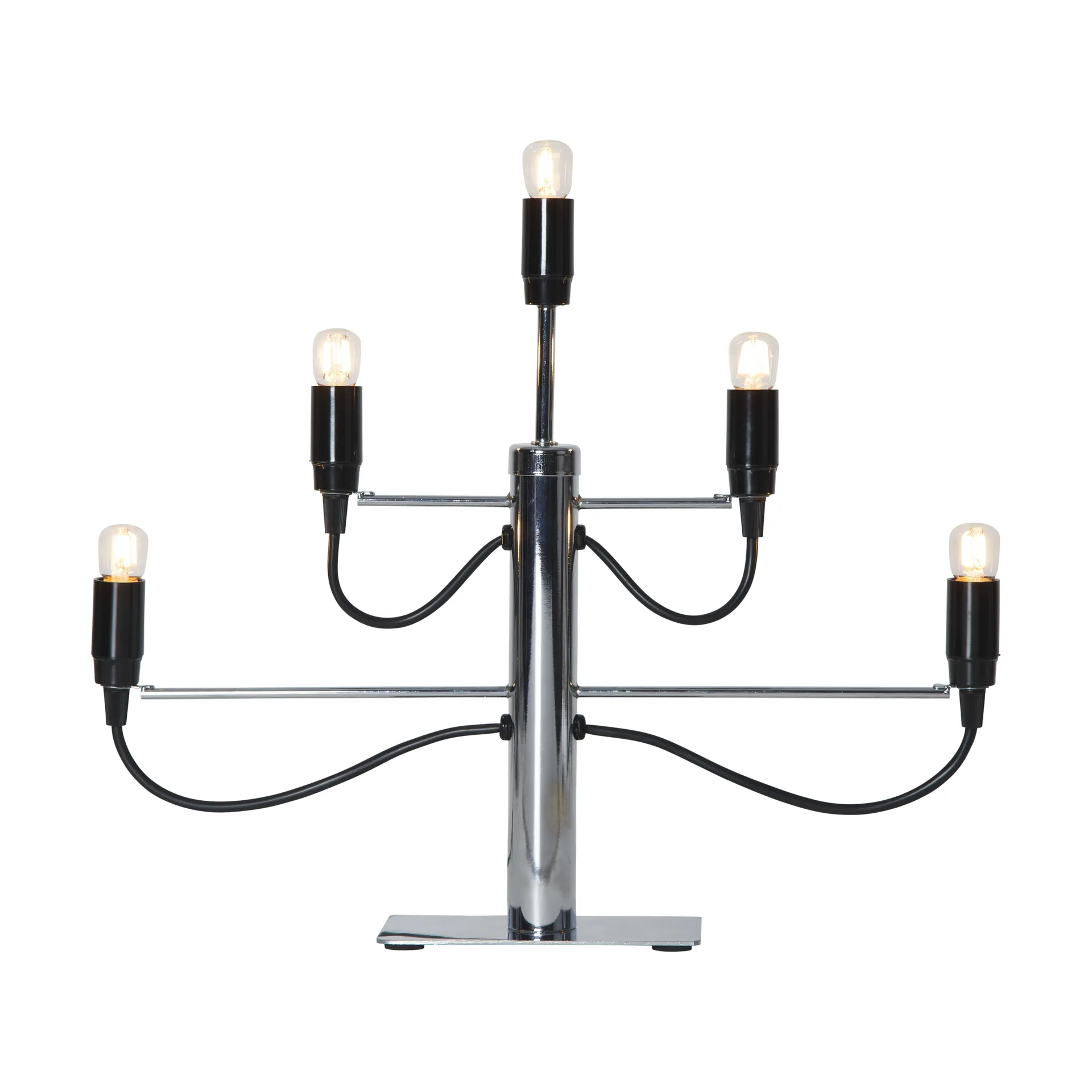 Milano 5 candlestick 46 cm 2-pack - Chrome,  Star Trading