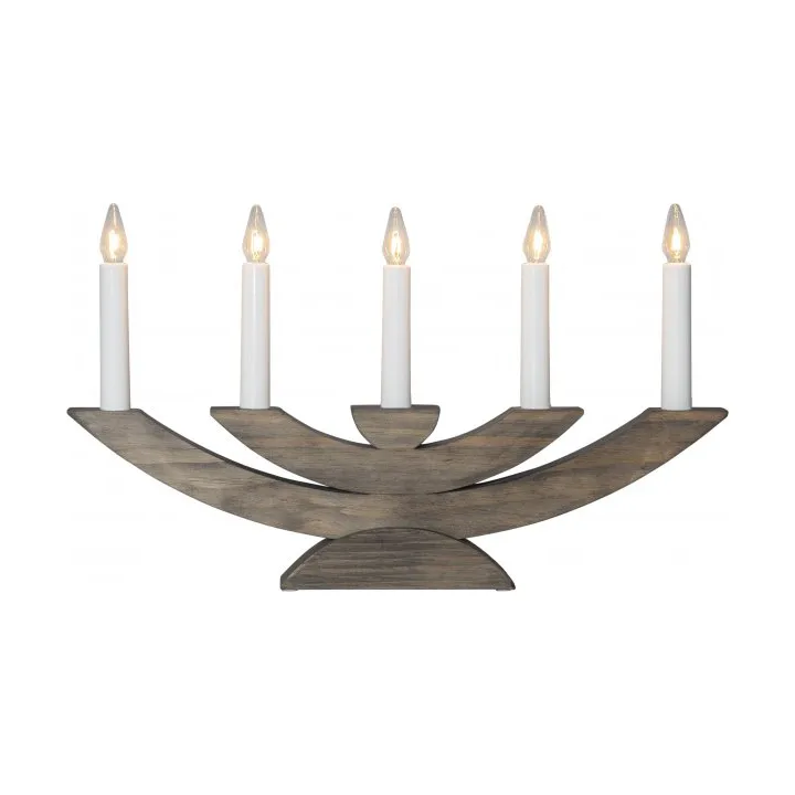 Navida 5-candle candelabra 42 cm, Brown Star Trading