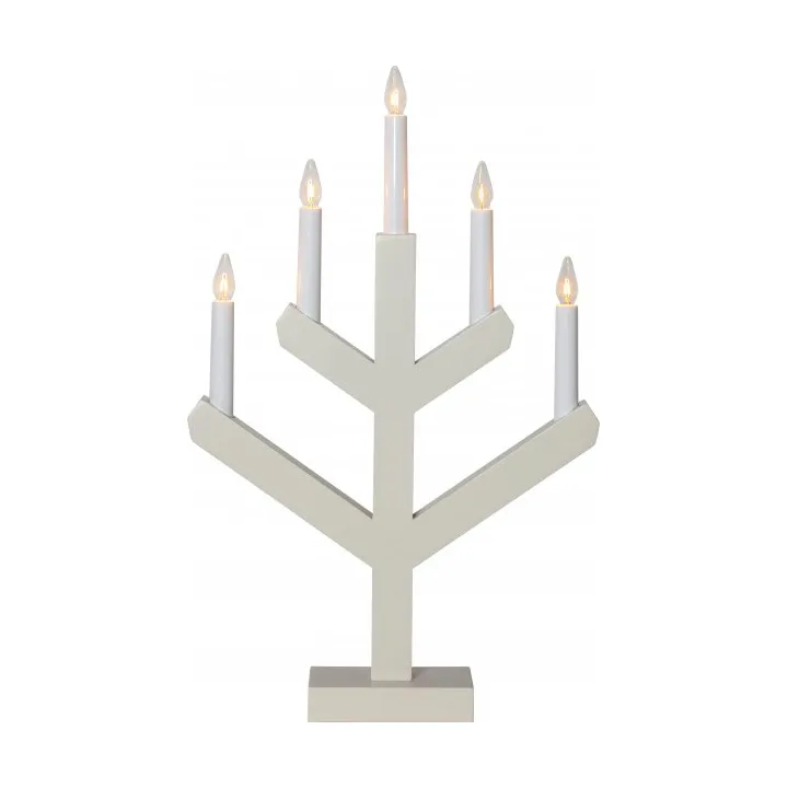 Vinga candle holder 32 cm - Beige - Star Trading