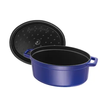 Staub La Cocotte oval cast iron pot 6.7 L - Dark blue - STAUB