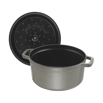 Staub La Cocotte round casserole cast iron 2.6 L - Graphite gray - STAUB