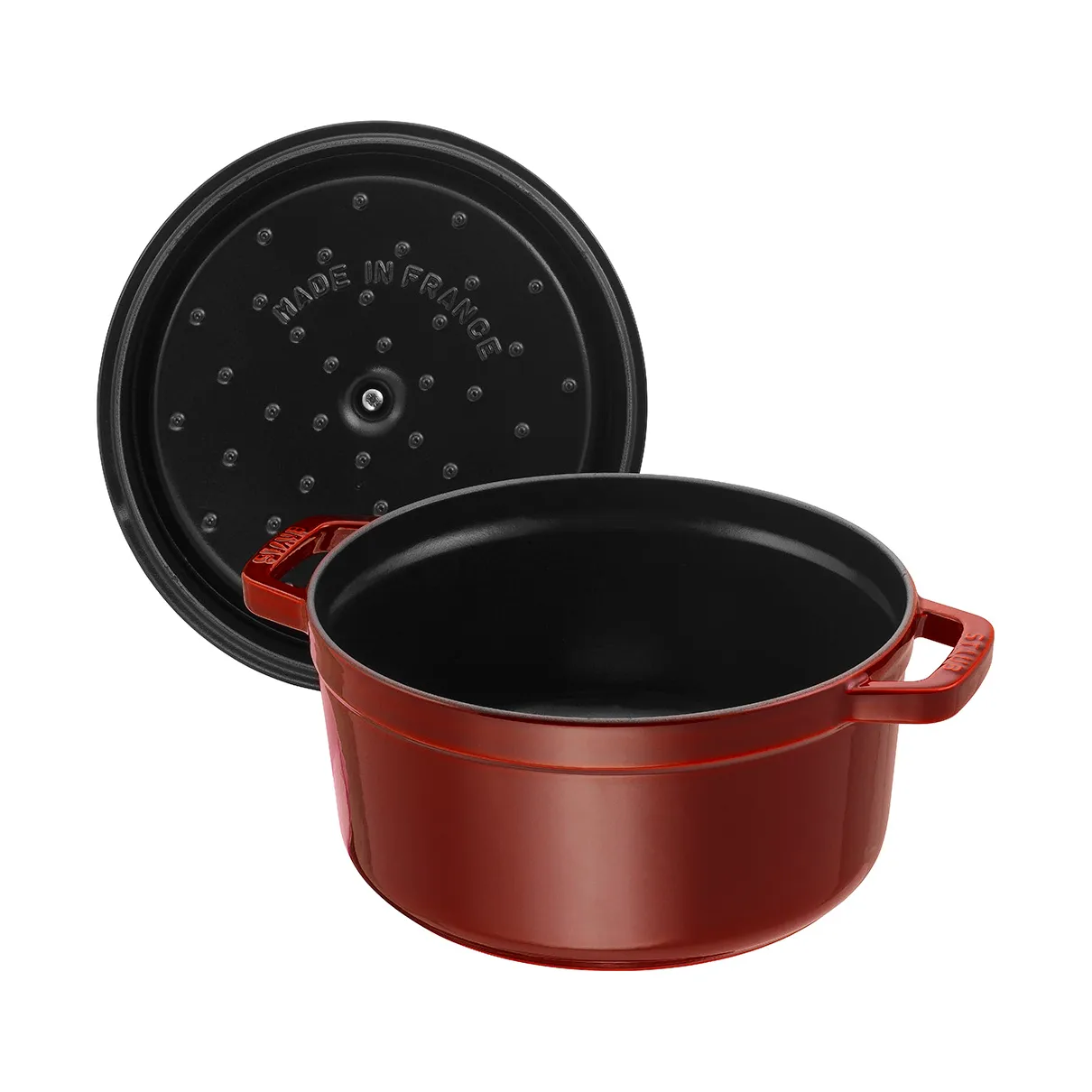 Staub La Cocotte round casserole cast iron 5.2 L, Grenadine red STAUB