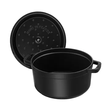Staub La Cocotte round casserole cast iron 8.4 L - Black - STAUB