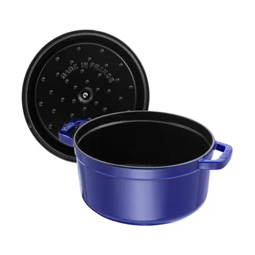 Staub La Cocotte round casserole cast iron 8.4 L - Dark blue - STAUB