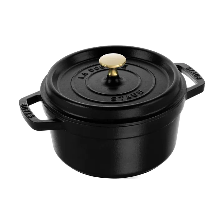 Staub La Cocotte round cast iron pot 2.2 L - Black - STAUB