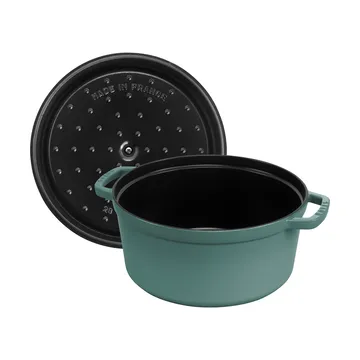 Staub La Cocotte round cast iron pot 6.7 L - Eucalyptus wood - STAUB