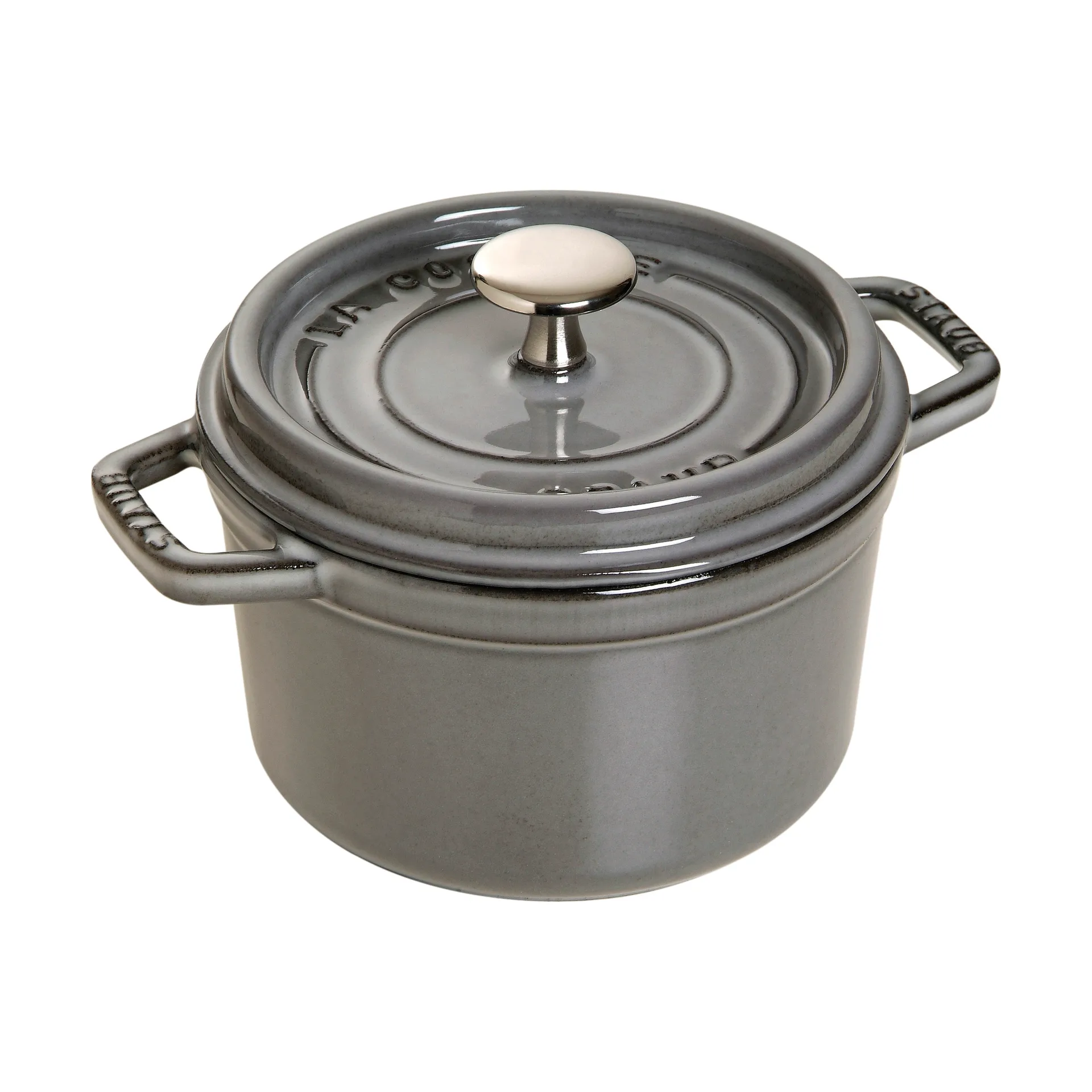 Staub La Cocotte round pot cast iron 1.2 L, Graphite gray STAUB