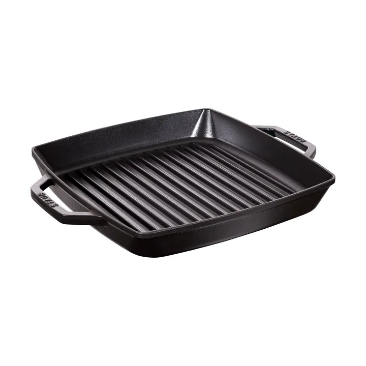 Staub Pure grill pan cast iron square black - 28 cm - STAUB