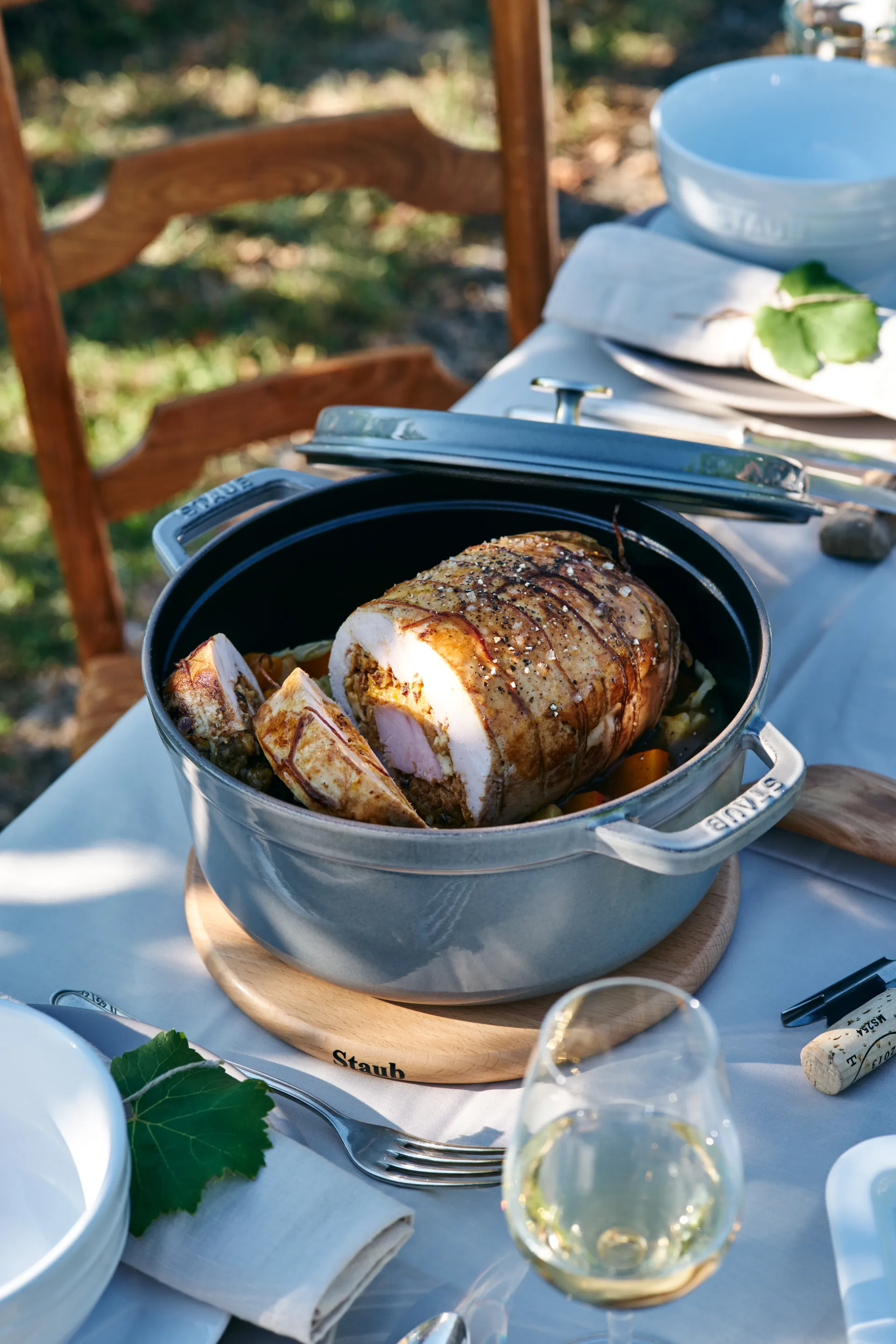Staub round casserole dish 3.8 l, grey STAUB