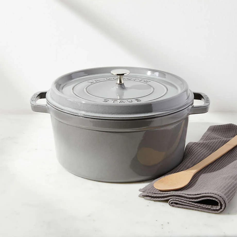 Staub round casserole dish 5.2 l, grey STAUB