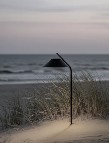 Angle solar bollard light with stand - Black - Stelton