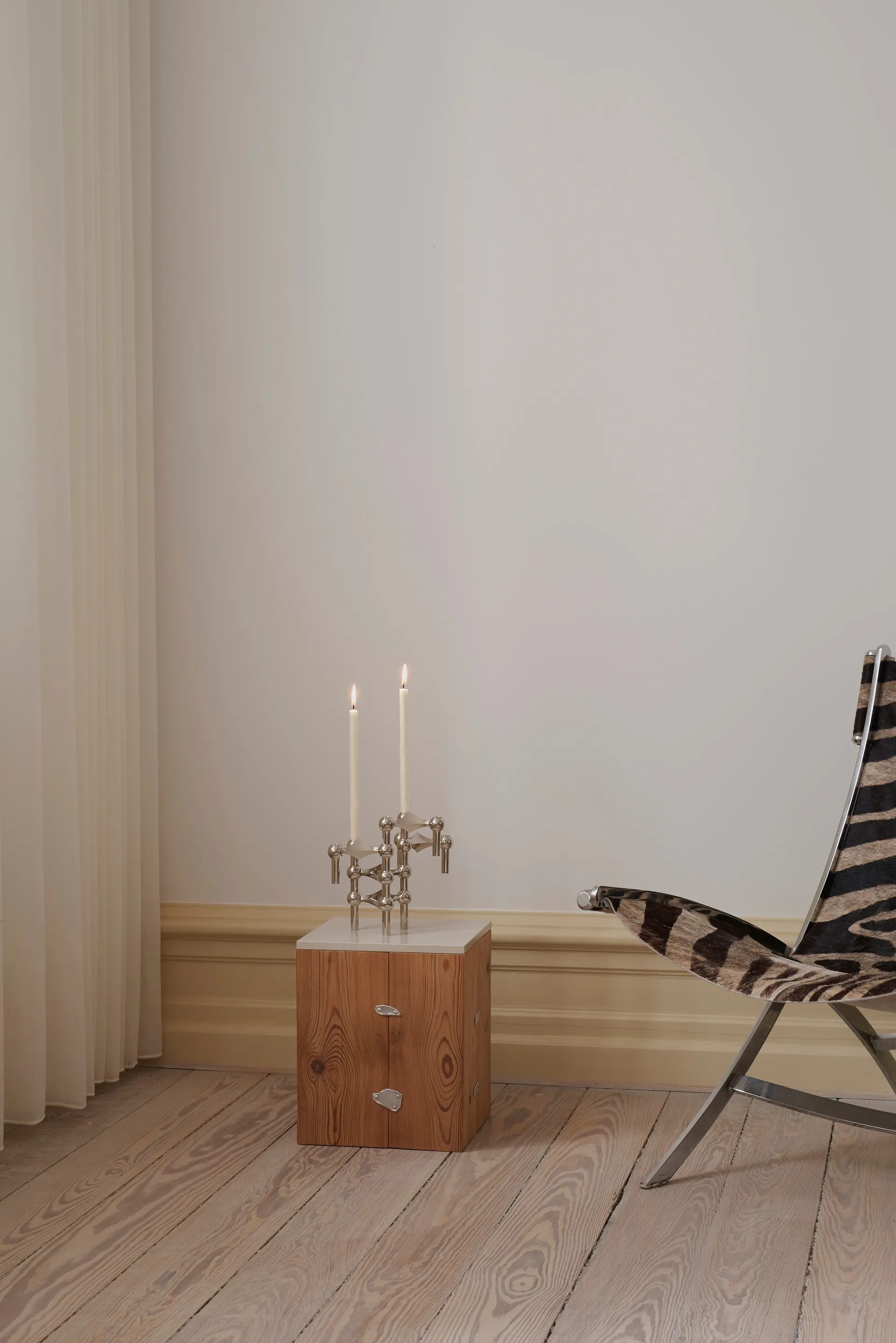 STOFF Nagel candlestick + candles 12-pack,  STOFF Nagel