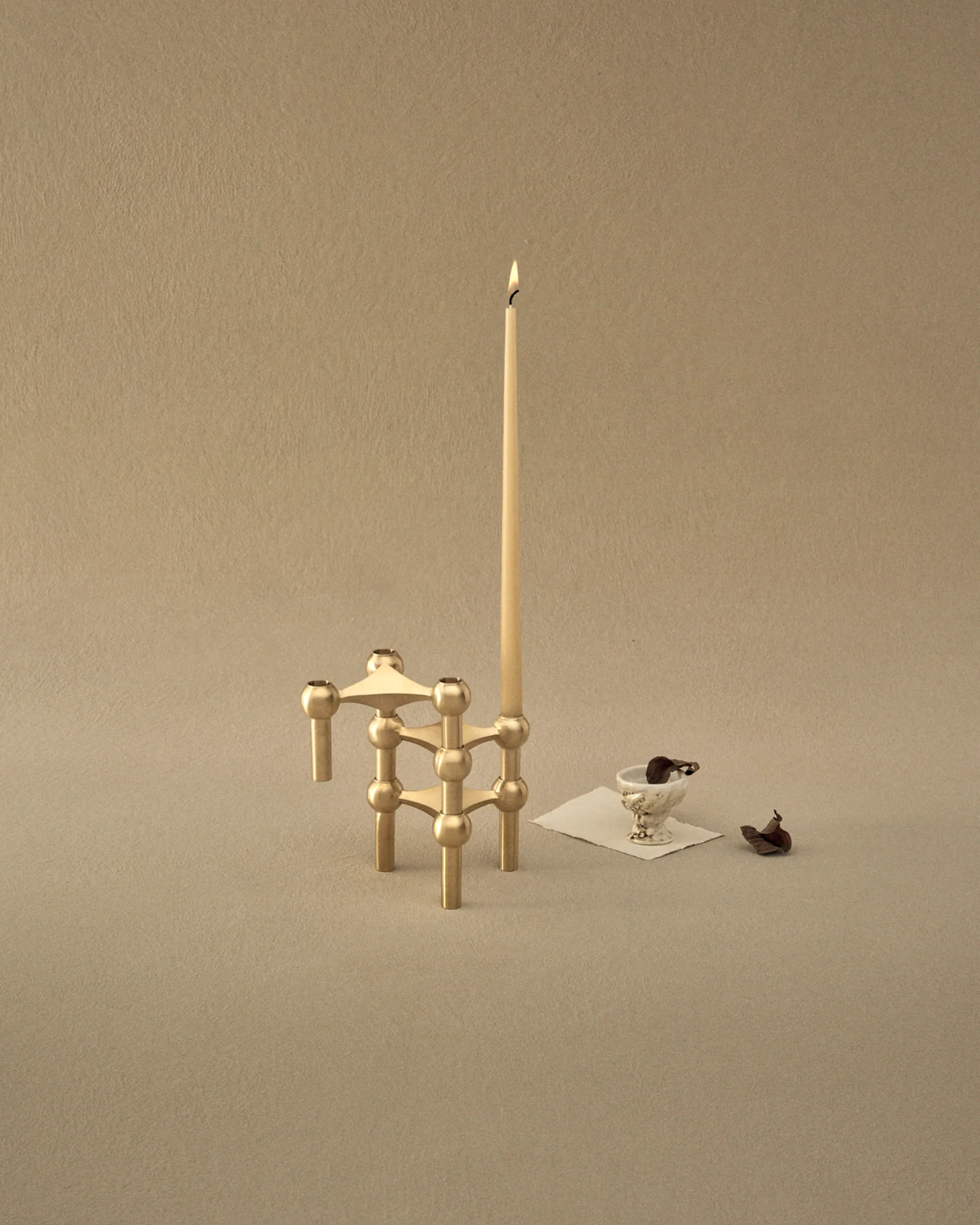 STOFF Nagel tapered candle by ester & erik 6-pack, Ginger STOFF Nagel