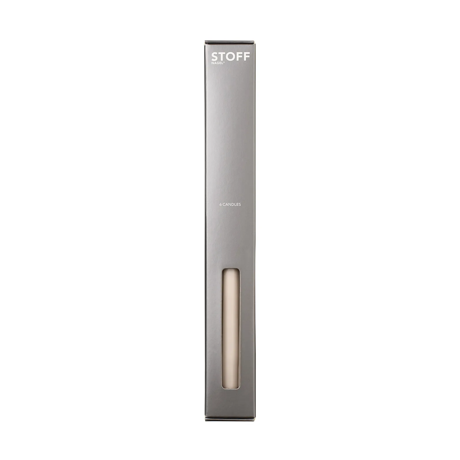 STOFF Nagel tapered candle by ester & erik 6-pack, sand STOFF Nagel