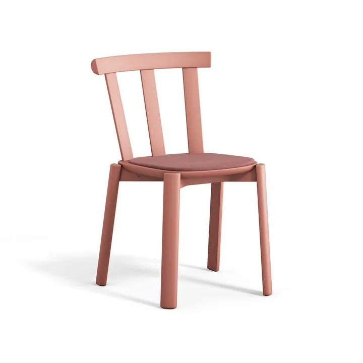 Alt chair upholstered seat birch, Vidar 4, 633 pink-mauve 27 Stolab