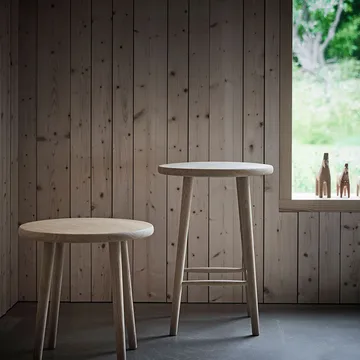 Miss Button bar stool - Oak white oiled. high - Stolab