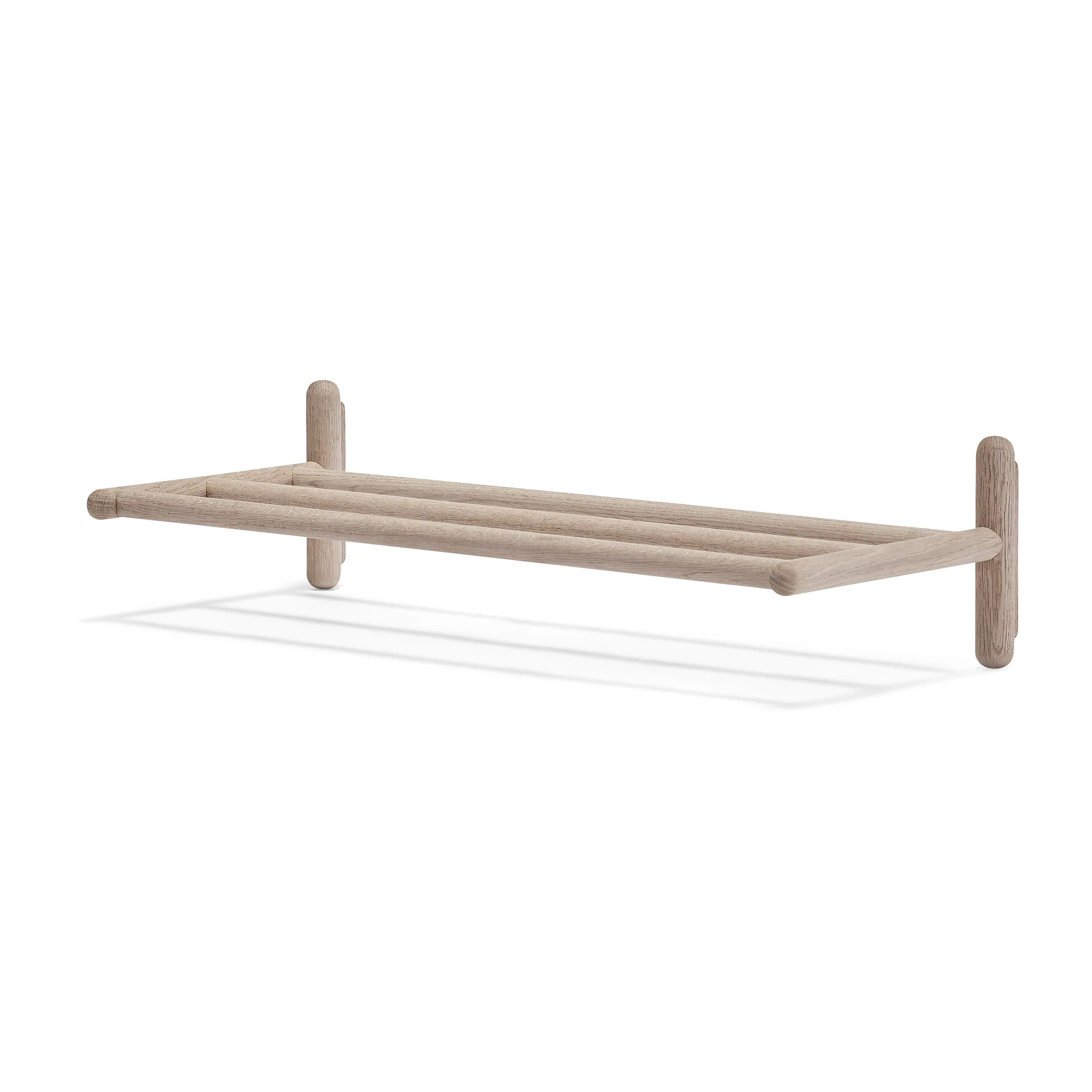 Miss Holly hat/shoe rack 73 cm, White-oiled Stolab