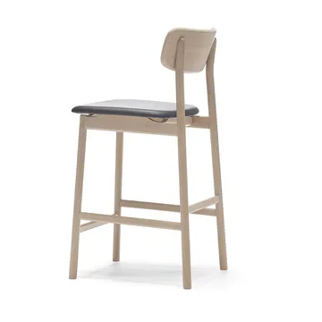 Prima Vista bar stool - Elmosoft black and white oil oak stand - Stolab