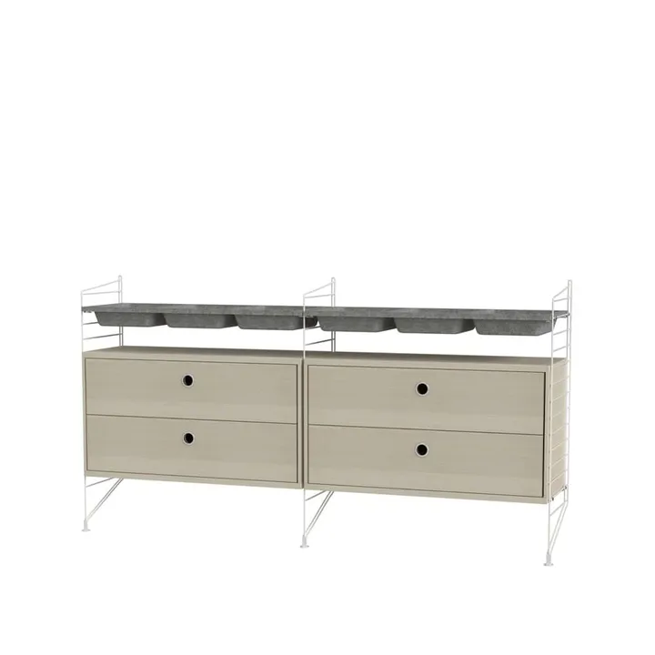 String bedroom ash & white - Combination G - String