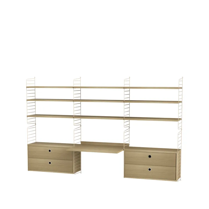 String bedroom oak & beige - Combination F - String