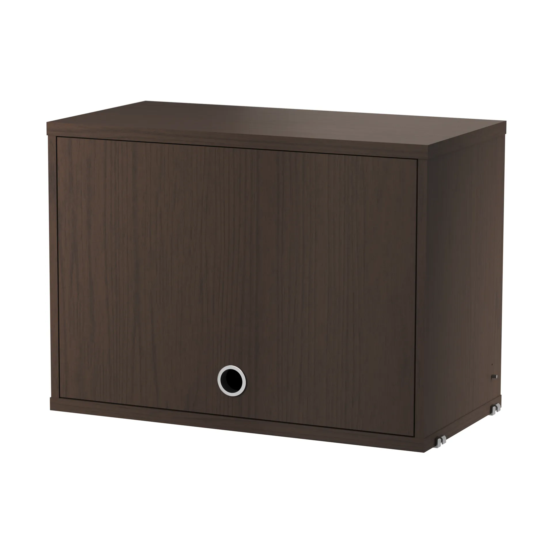 String cabinet with flip door, Dark oak, 58x30 cm String