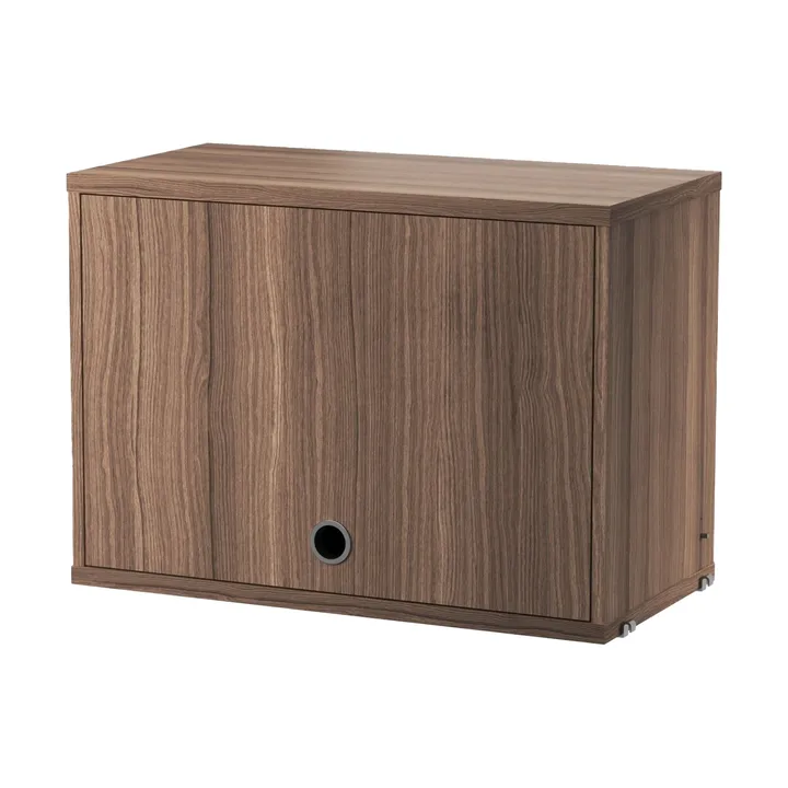 String cabinet with flip door - Walnut, 58x30 cm - String