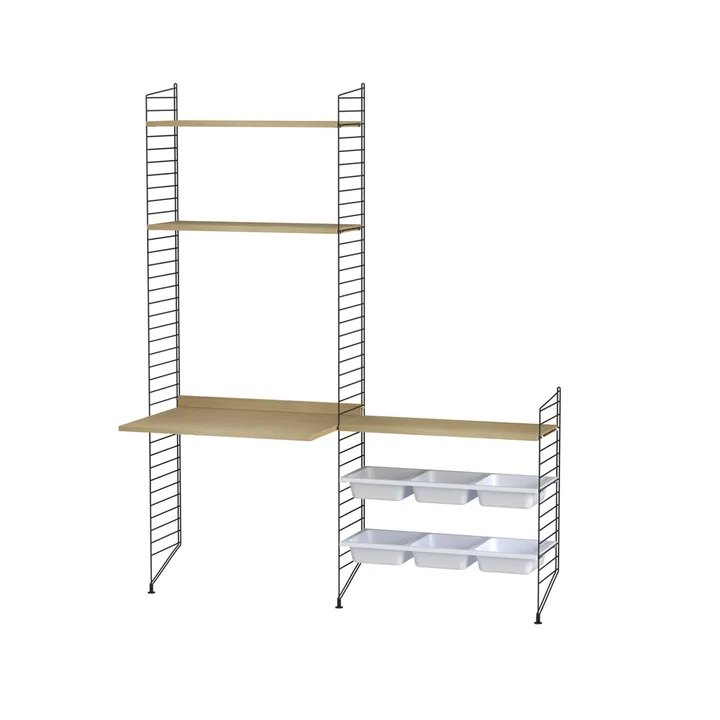 String children's room oak & black - Combination E - String