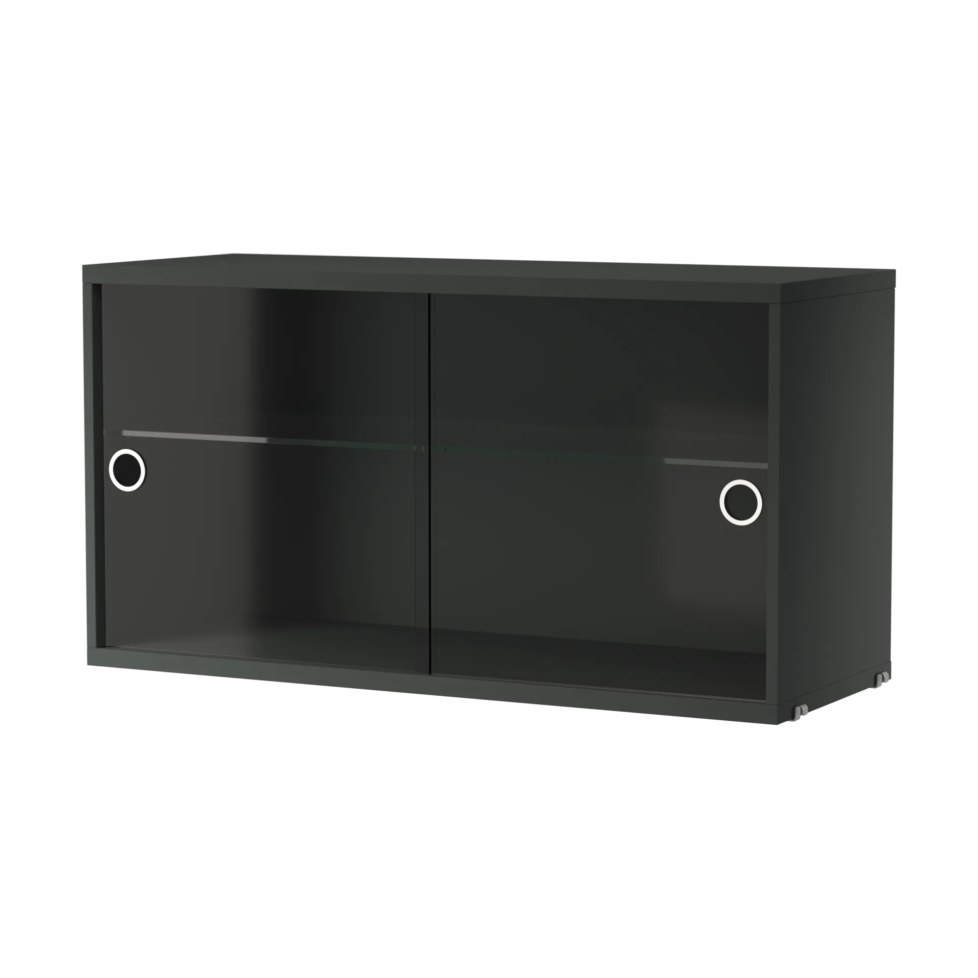 String display cabinet, Dark grey String