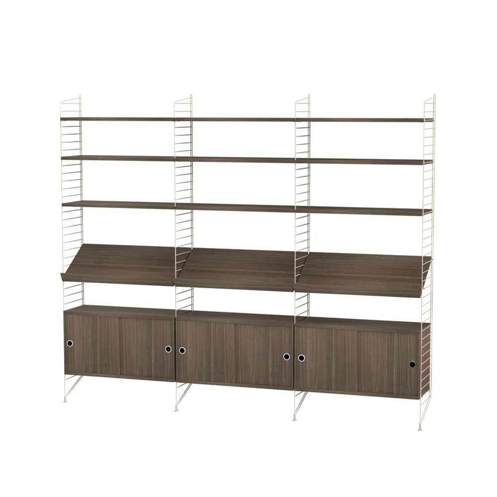String living room walnut & beige - Combination G,  String